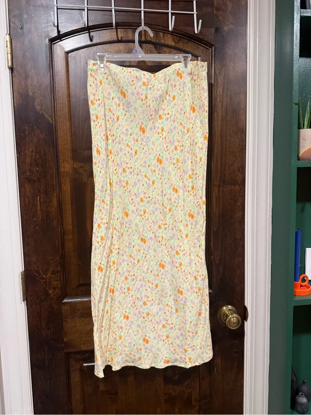 Floral Midi Skirt - Cream Floral